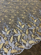 Embroidered Lace Gold/Silver Multicolor