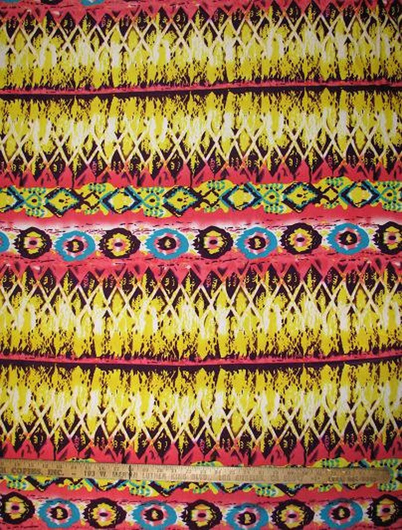 Polyester Single Spun Fabric - Abstract Design, Light-Medium Weight, 58"-60" Width