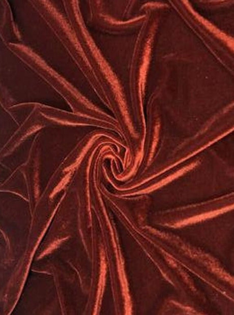 Stretch Velvet Rust