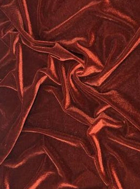 Stretch Velvet Rust
