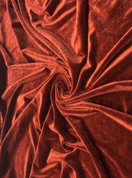 Stretch Velvet Rust