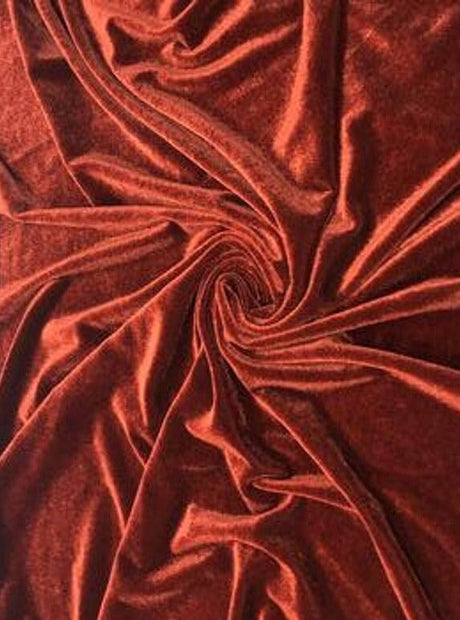 Stretch Velvet Rust