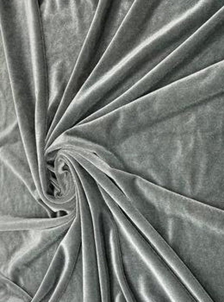 Silver Stretch Velvet