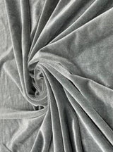 Silver Stretch Velvet