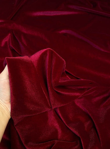 Burgundy 4-Way Stretch Velvet