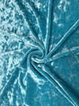 Stretch Crushed Velvet Turquoise Aqua