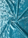 Stretch Crushed Velvet Turquoise Aqua