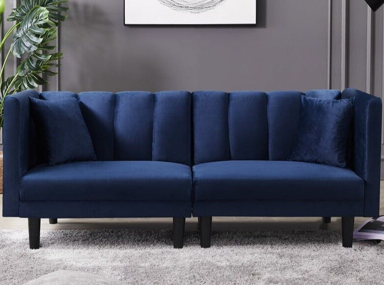 Navy Blue Microsuede