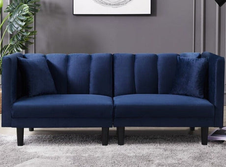Navy Blue Microsuede