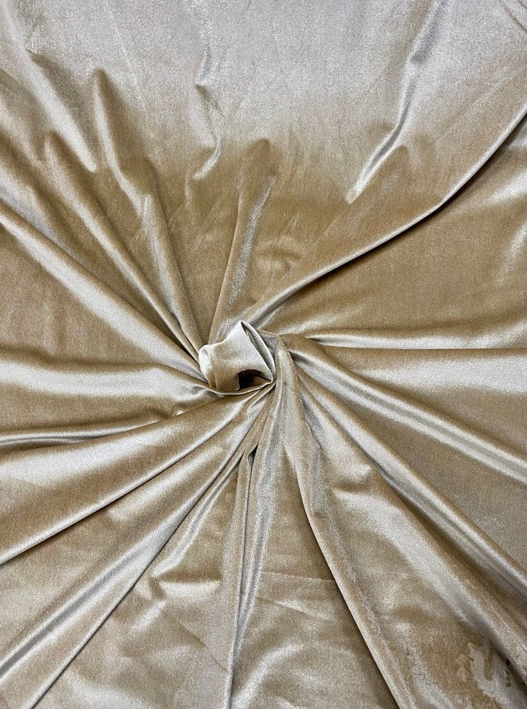 Stretch Velvet Gold Champagne