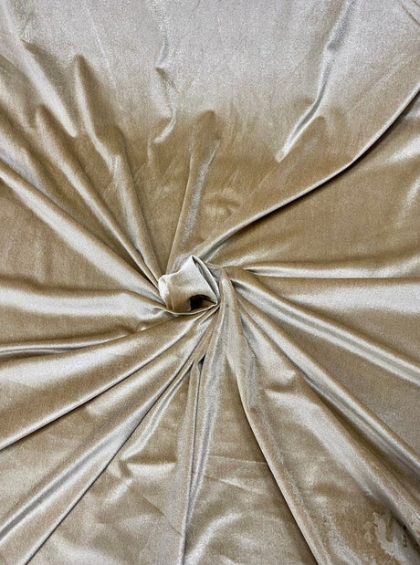 Stretch Velvet Gold Champagne