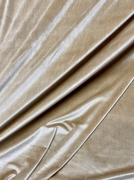 Stretch Velvet Gold Champagne