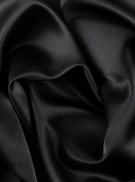 Black Duchesse Satin