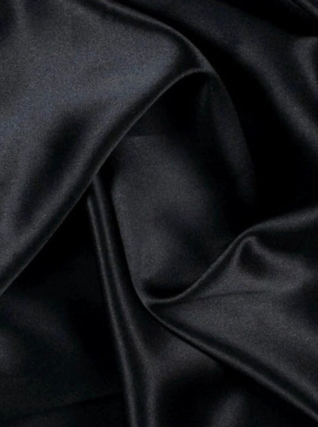 Black Duchesse Satin