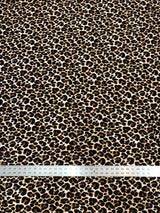 Leopard Print Brushed Single Spun Polyester Spandex Fabric - Leopard Print, 58"-60" Width