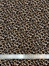 Leopard Print Brushed Single Spun Polyester Spandex Fabric - Leopard Print, 58"-60" Width
