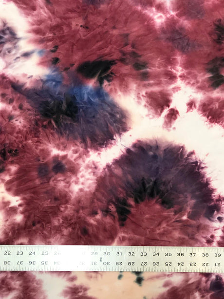 Tie Dye Print Soft Brushed Single Spun Polyester Spandex Fabric - Tie Dye Print, 58" Width