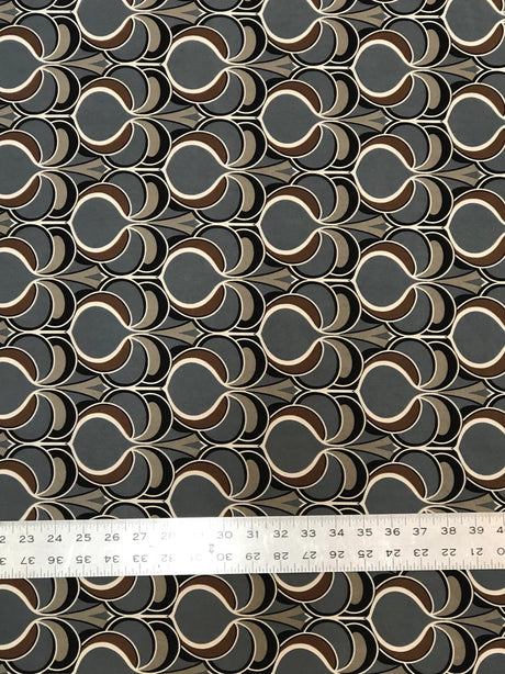 Geometric Print Polyester Spandex Fabric - Geometric Print, 58 To 60 Inches Wide