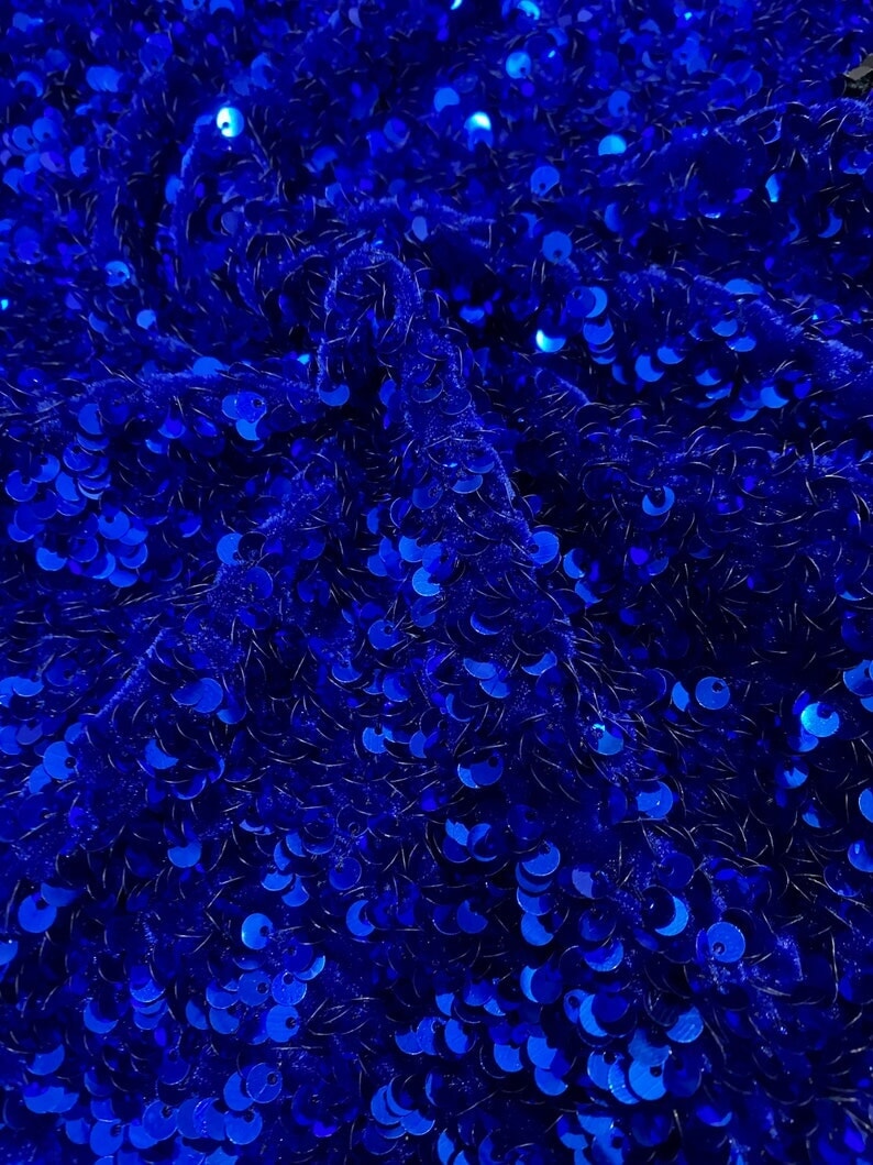 Sequin on Velvet Stretch Fabric