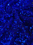 Stretch Sequin Velvet Royal Blue