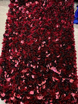 Stretch Sequin Velvet Burgundy