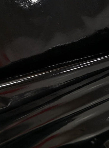 Black Glossy Stretch Patent Leather Latex
