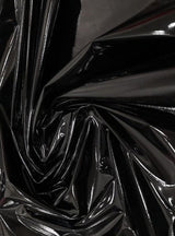 Black Glossy Stretch Patent Leather Latex