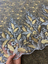 Embroidered Lace Gold/Silver Multicolor