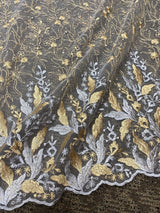 Embroidered Lace Gold/Silver Multicolor