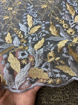 Embroidered Lace Gold/Silver Multicolor