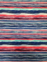Polyester Stripe Pattern Polyester Spandex Fabric - Stripe Pattern, Lightweight Knit Jersey, 58" To 60" Width
