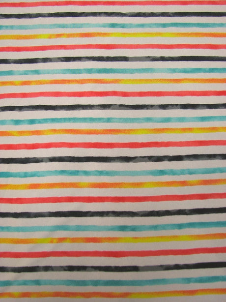 Stripe Pattern On Stretch Lightweight Knit Jersey Polyester Spandex Fabric - Stripe Pattern, 58 To 60 Inches Wide
