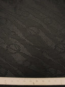 Polyester Spandex Jacquard Textured Mesh Lightweight Knit Jersey Fabric - Black, White, Textured Mesh, 58"-60" Width