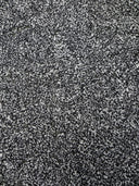 Polyester Textured Chiffon Fabric - Animal Print Large Rosettes On Black Non-Stretch Mesh, Silver, Brown, 50" Width