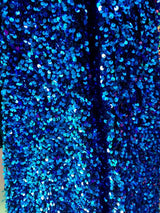 Sequin on Velvet Stretch Fabric