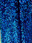 Iridescent Blue Sequin Stretch Velvet