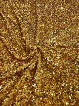 Stretch Sequin Velvet Gold