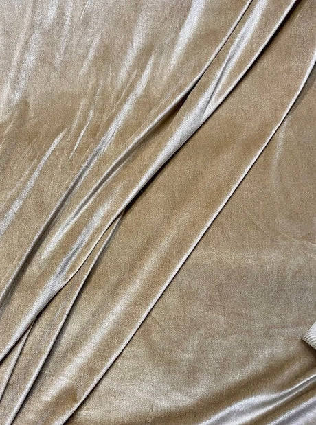 Stretch Velvet Gold Champagne