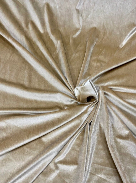 Stretch Velvet Gold Champagne