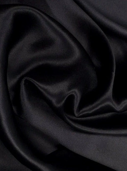 Black Duchesse Satin