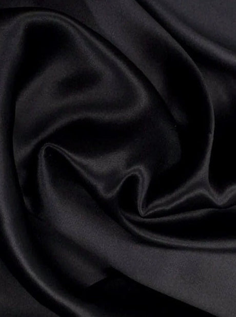 Black Duchesse Satin