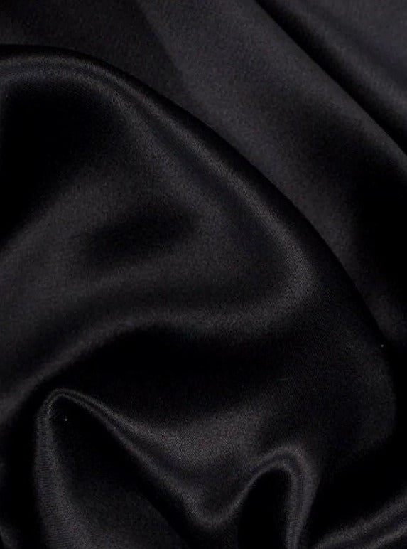 Black Duchesse Satin