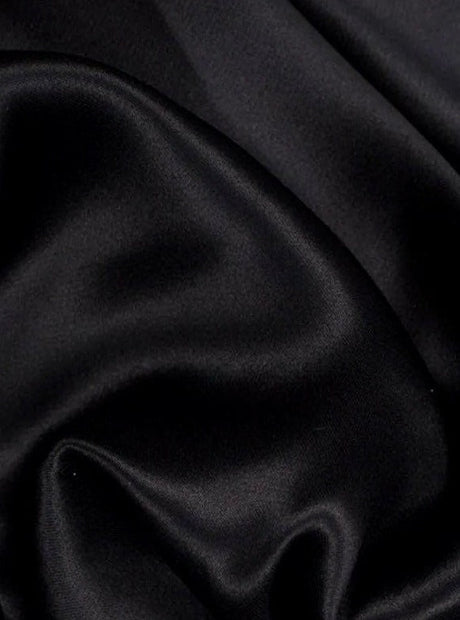 Black Duchesse Satin