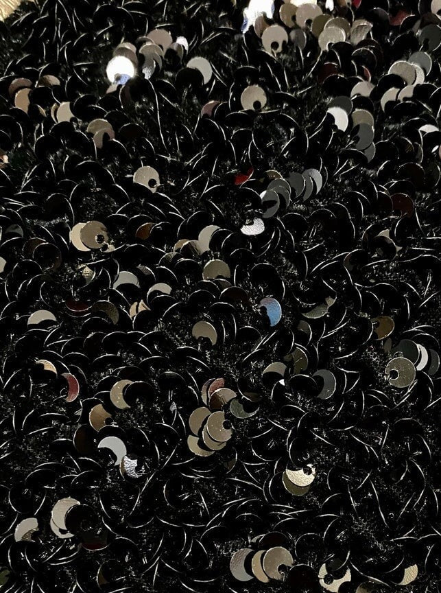 Stretch Sequin Velvet Black