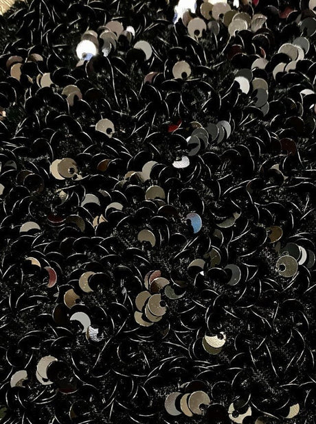 Stretch Sequin Velvet Black