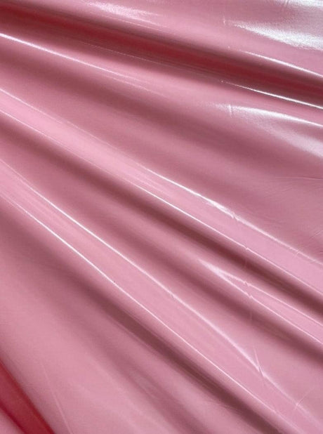 Glossy Stretch Patent Leather Latex Baby Pink