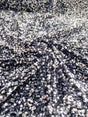 Stretch Sequin on Velvet Silver/Black