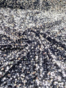 Stretch Sequin on Velvet Silver/Black