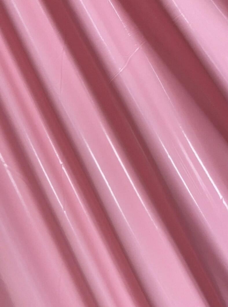 Glossy Stretch Patent Leather Latex Baby Pink