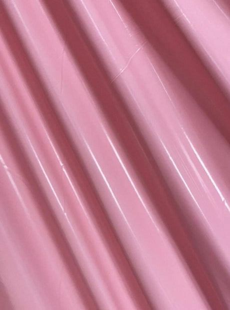 Glossy Stretch Patent Leather Latex Baby Pink